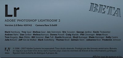 Lightroom 2.0 Adobe refait le coup de la beta